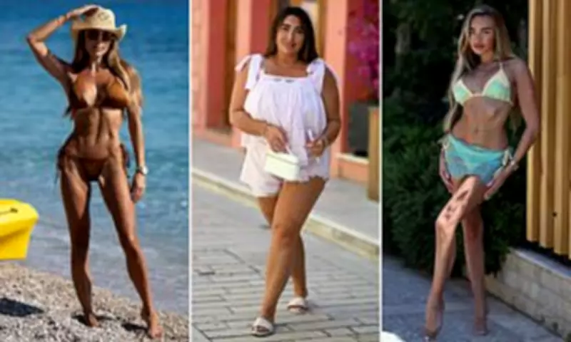 Towie Stars Amber Turner and Ella Rae Wise Sizzle in Bikinis on Albania Beach Filming