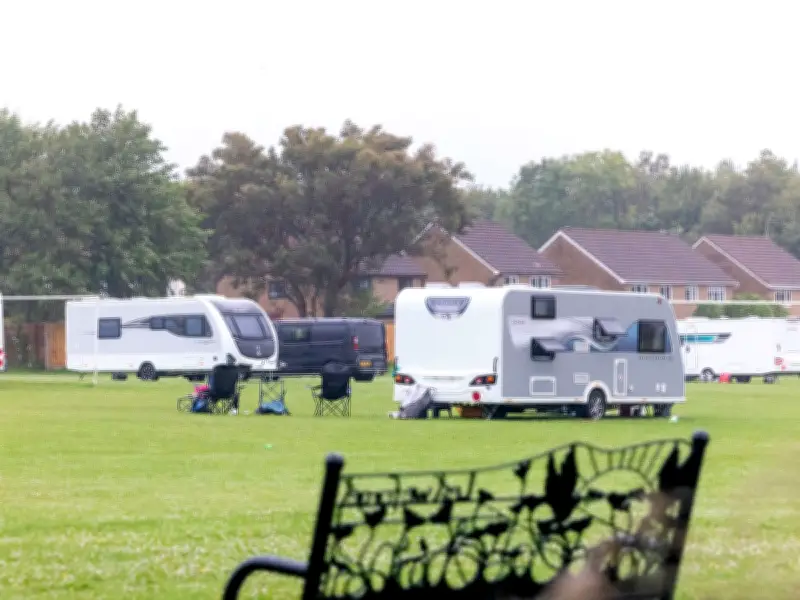 Travellers Defy Eviction Notice at Bridgend Sports Pitches Amid Abuse Claims