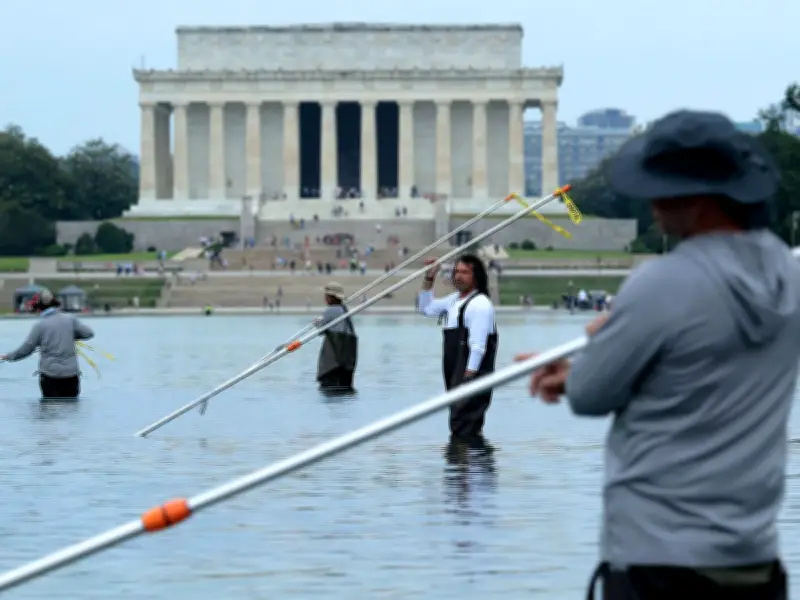 Trump Blames Vandals for Lincoln Memorial Pool Damage, Olympian Arrested
