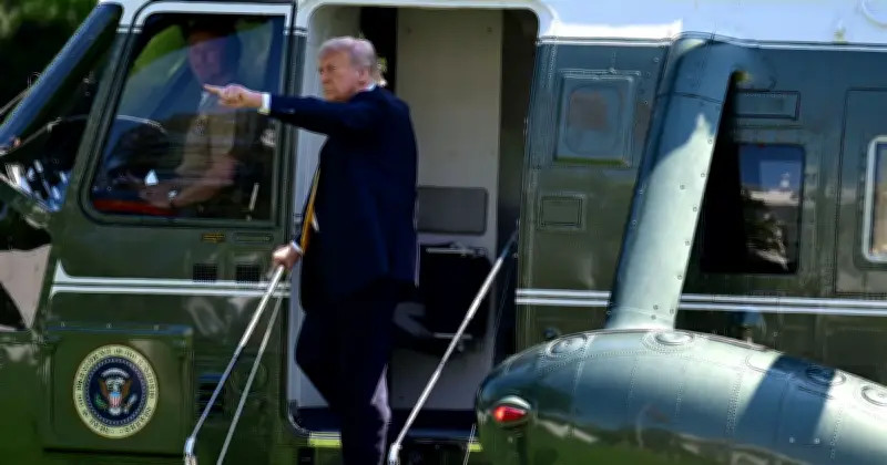 Trump Helicopter Circles Reflecting Pool After Raging at 'Vandals'