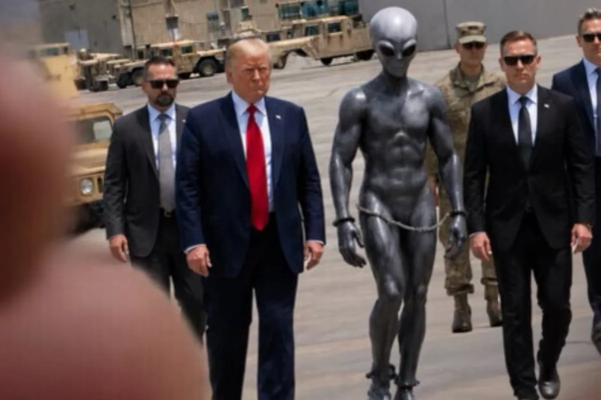 Trump Shares AI Memes of Alien Arrest and Space Force on Truth Social