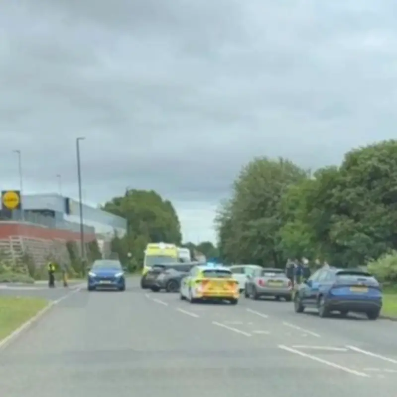 Two injured in collision near Newcastle Lidl supermarket