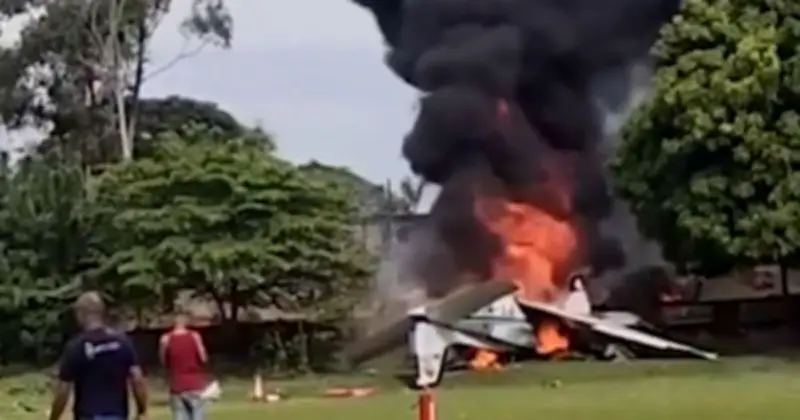 Two Pilots Killed in Brazil Plane Crash, One Survivor Rescued from Fire