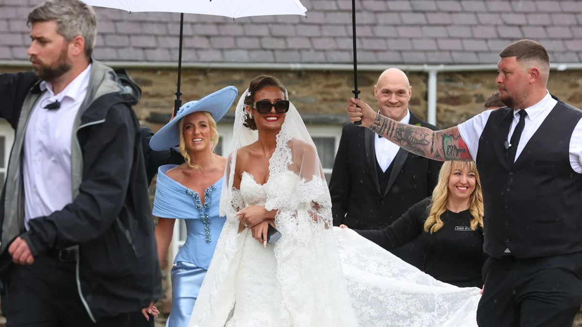 Tyson Fury and Daughter Match Sunglasses at Wedding