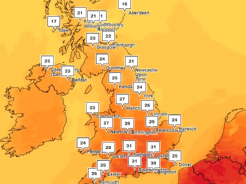 UK Heatwave: Met Office Issues Red Alerts for Nine Areas as 33C Forecast