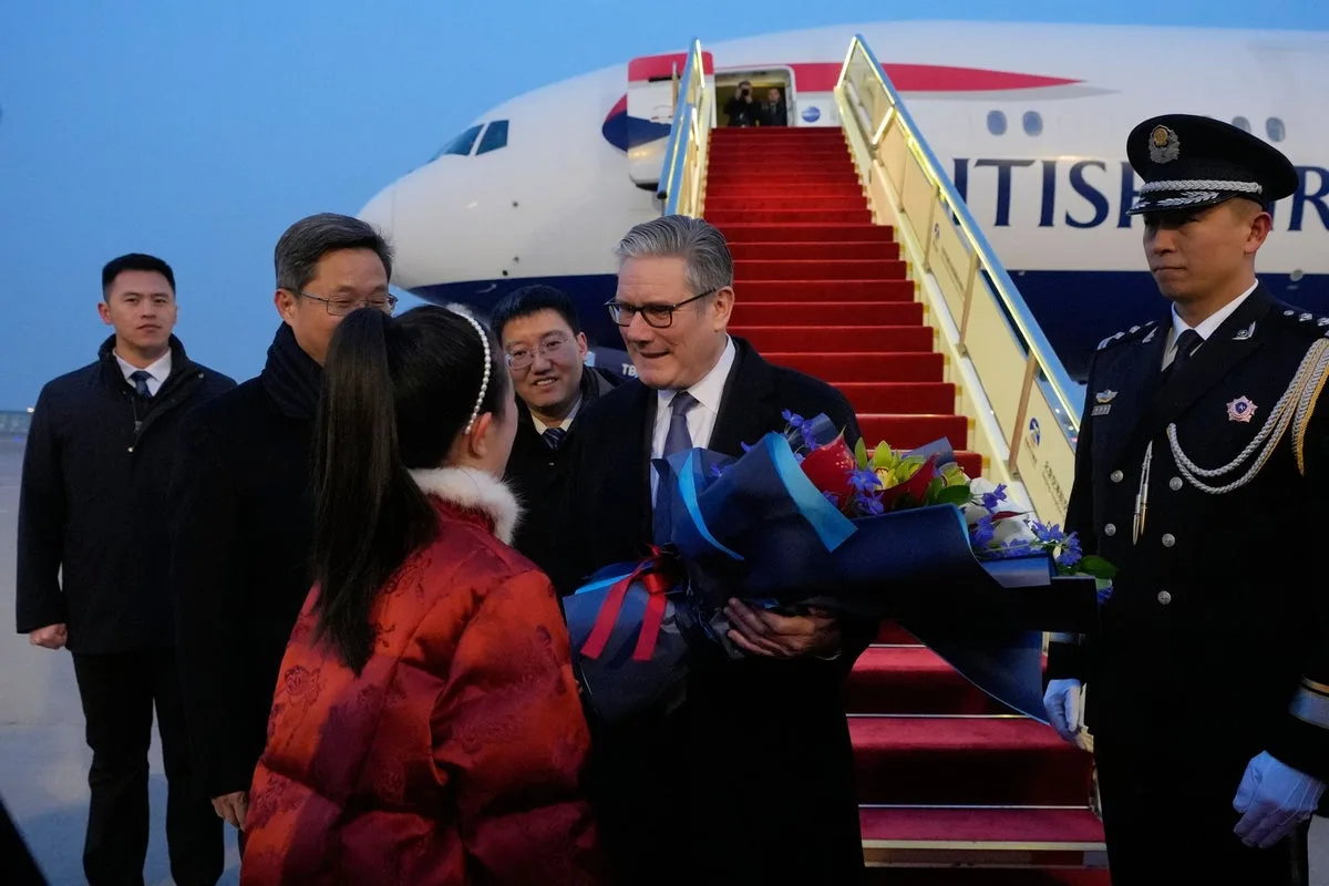 PM Lands in China Amid Espionage Concerns, Aims to Boost UK Economy