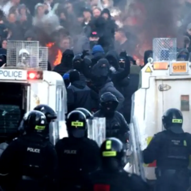 UK Streets in Flames: Second Night of Riots in Northern Ireland