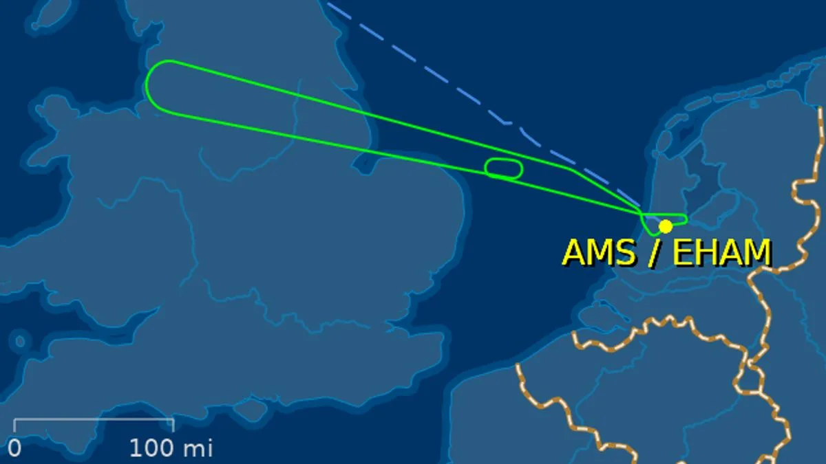 United Airlines Flight Declares Emergency Over UK, Diverts Back to Amsterdam