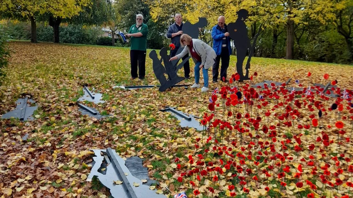 Vandals Destroy Wooden Soldier Memorial In Staffordshire