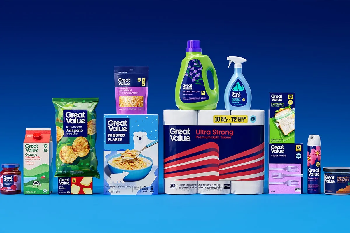 Walmart Overhauls Great Value Brand in First Major Redesign in Over a Decade