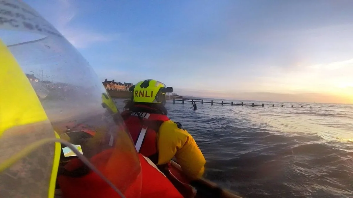 Woman Rescued from Sinking Sand on Rhyl Beach