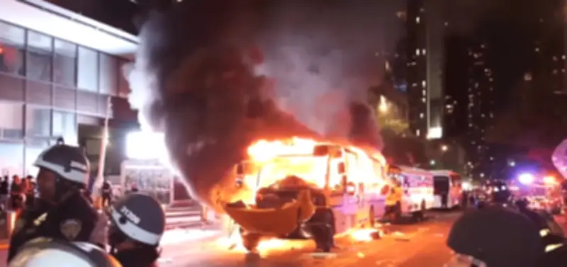 World Cup Bus Set on Fire and Teenager Shot in New York Celebrations