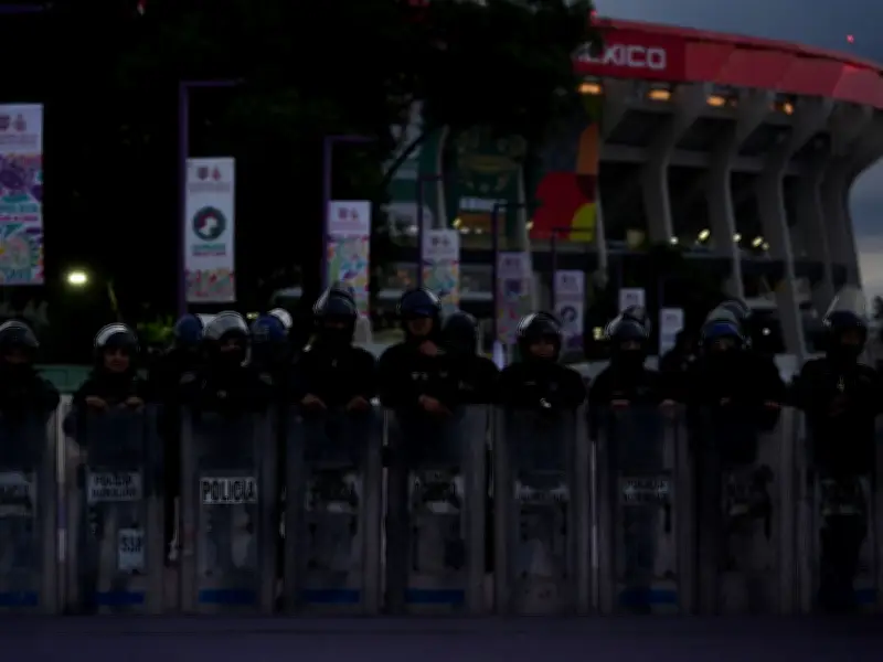 World Cup Chaos: Riot Police Clash with Protesters Outside Mexico City Stadium