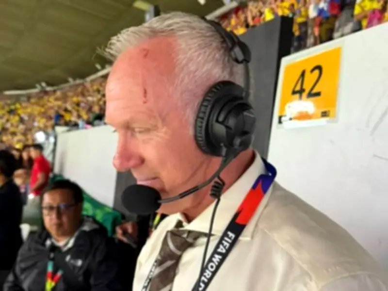 World Cup Commentator's Head Cut Open and Cameraman Wiped Out in Chaotic Scenes