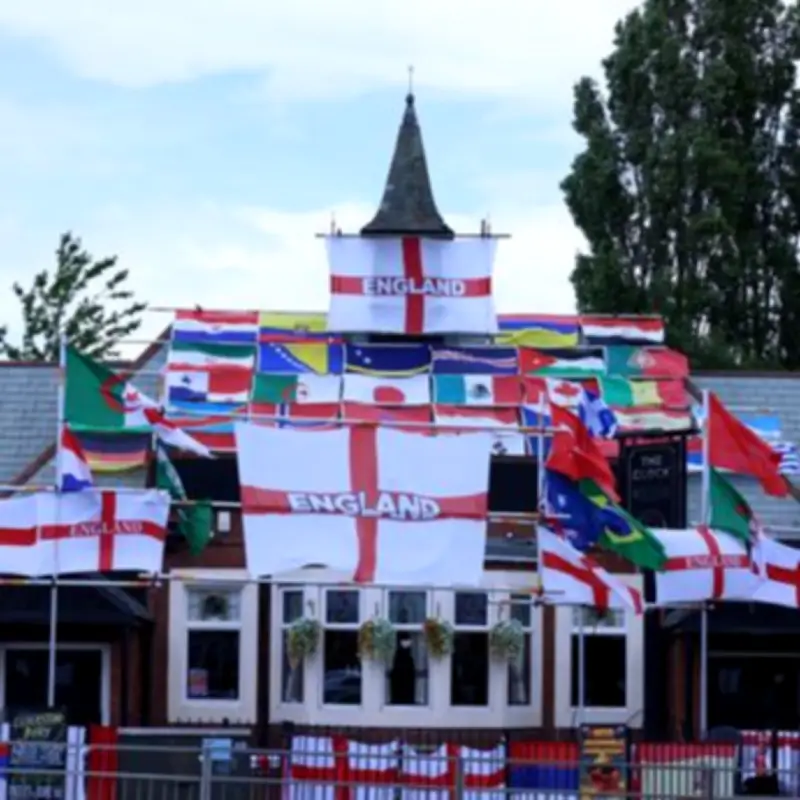 World Cup Fever Hits South Tyneside Pub with 2,000 Flags