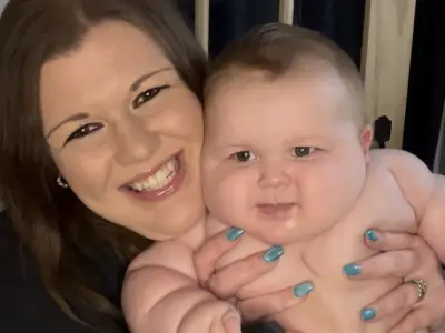 Eight-month-old wears five-year-old clothes after rapid growth spurt