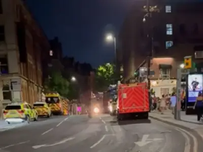 Emergency Services Rescue Person from Canal Lock in Manchester Gay Village