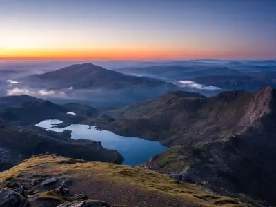 Hiker Surprised by Empty Summit of Yr Wyddfa Due to Thick Cloud