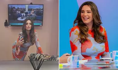 Kelly Brook Returns to Loose Women in Stunning Floral Dress After Holidays
