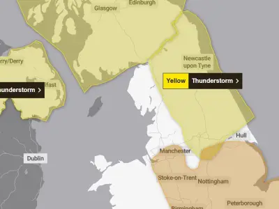 Met Office Issues New Thunderstorm Warning for North West England