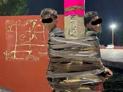 Mexican Batman Vigilante Duct Tapes Suspected Thieves to Lampposts