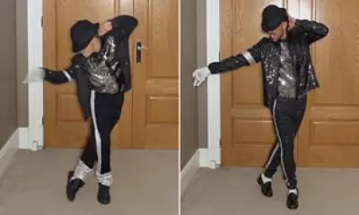Peter Andre Proudly Dances to Michael Jackson with Lookalike Son Theo, 9