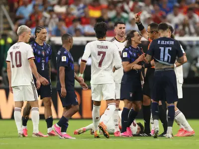 Uruguay vs Spain Ends in Chaos with Red Card and Touchline Scuffle