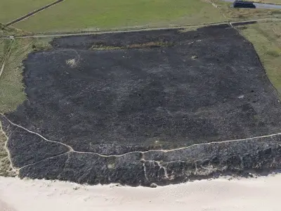 Wildfire Aftermath at Druridge Bay: Council Issues Urgent Warning
