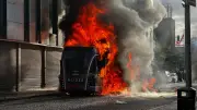 Belfast Bus Set Ablaze as Anti-Immigration Protests Turn Violent After Knife Attack