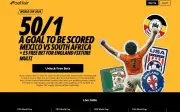 Betfair World Cup Offer: 50/1 on a Goal in Mexico vs South Africa