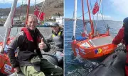 British father sets sail to cross Atlantic in world's smallest boat