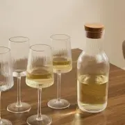 Classy £5.60 Wine Glasses Look Expensive with Carafe for Full Bottle