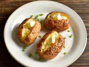 Crispy Jacket Potatoes in Air Fryer with One Ingredient, No Oil