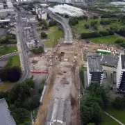 Drone Footage Shows Gateshead Flyover Demolition Progress