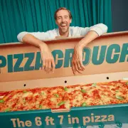 Giant 6ft 7ins Pizza Crouch Launched by Deliveroo for World Cup Fans
