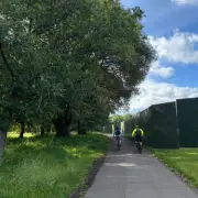 Huge green walls erected in Cardiff's Bute Park for Blackweir Live gigs