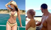 Kate Ferdinand Celebrates 35th Birthday in Yellow Bikini on Yacht with Rio