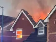 Lightning strike sets house on fire in Bristol during UK thunderstorms