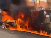 Man charged after Glasgow street brawl with weapons and car fire