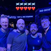 Martin Compston Parties with Tartan Army in Boston Ahead of Scotland World Cup