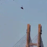 Paraglider Dangling 60m After Tangling on Tower Crane in China