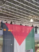 Pro-Palestine Protesters Stage Demonstration at London Waterloo Station