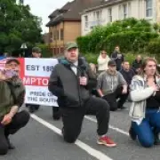 Protesters Kneel at Vigil for Henry Nowak After Southampton Riots