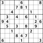 Sudoku 7,343 Hard: Complete the Grid with Numbers 1 to 9