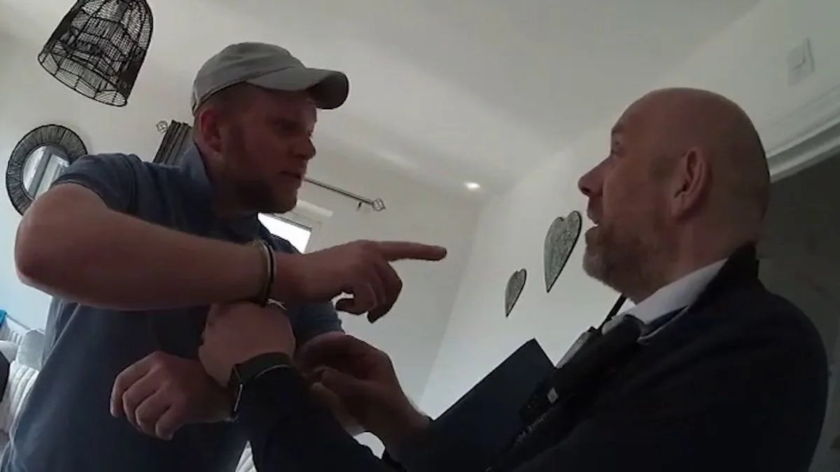 Baby Killer Dad Argues With Police Over Handcuffs During Arrest