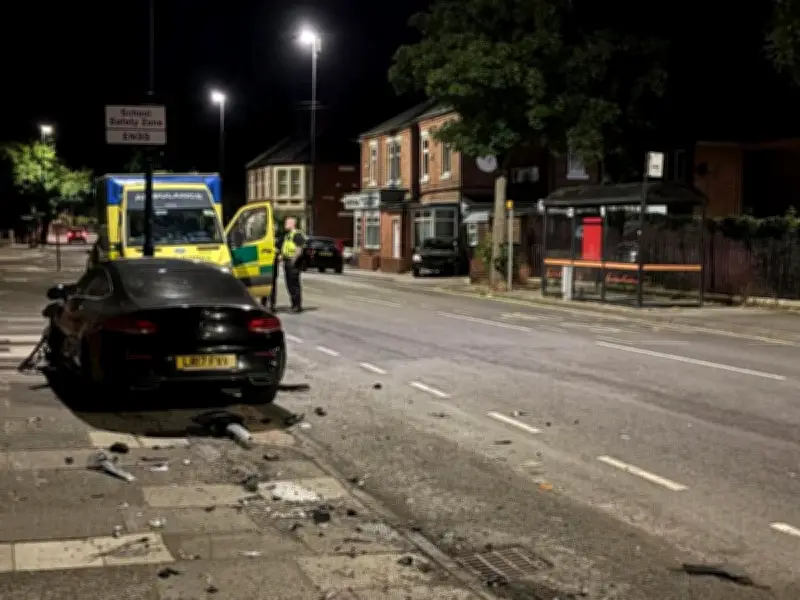 Car Forced Into Driveway Across Street After Hit-and-Run in North Shields