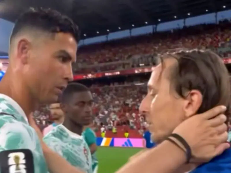 Cristiano Ronaldo consoles Luka Modric after VAR controversy at World Cup 2026
