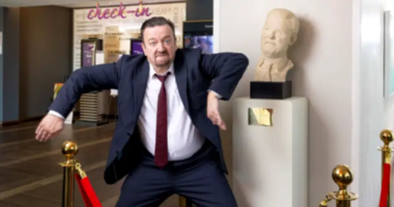 David Brent Sculpture Unveiled at Slough Premier Inn for The Office 25th Anniversary