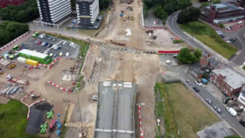 Drone Footage Shows Gateshead Flyover Demolition in Most Complex Stage