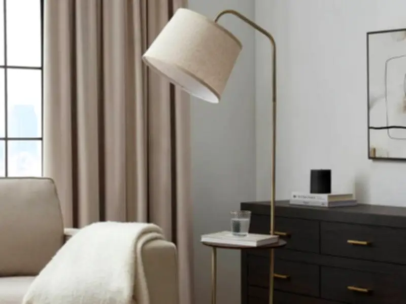 Dusk's Orianna Floor Lamp with Side Table Now 15% Off at £118.15
